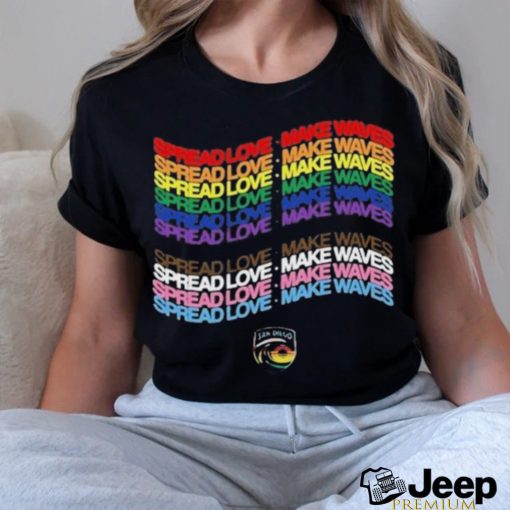 Official Pride San Diego Wave FC Spread Love Make Waves Shirt