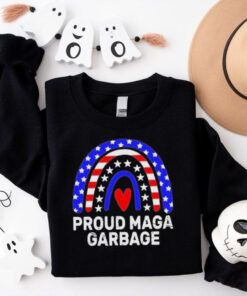 Official Proud maga garbage truck Trump supporter rainbow usa flag T shirt