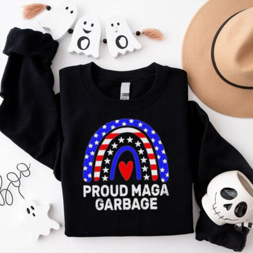 Official Proud maga garbage truck Trump supporter rainbow usa flag T shirt