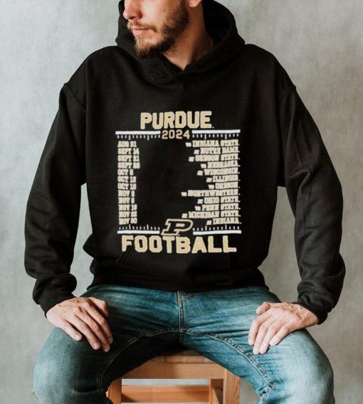 Official Purdue Boilermakers Champion 2024 Football Schedule Shirt