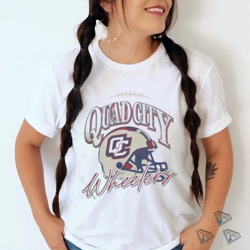 Official Quad City Wheelers Indoor Football Helmet T Shirt