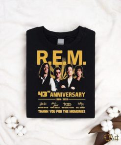 Official R.E.M. 43rd Anniversary 1980 2023 Thank You For The Memories Signatures shirt