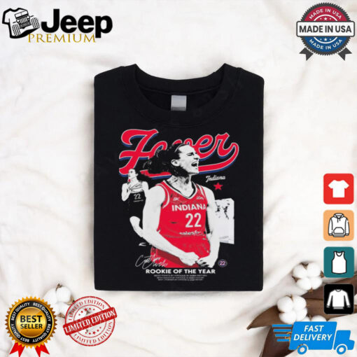 Official ROY WNBA 2024 Indiana Fever Caitlin Clark 22 Rookie of the Year Signature t shirt