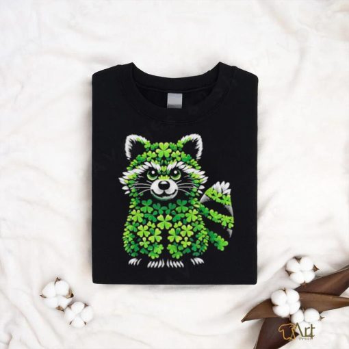 Official Raccoon Shamrocks St Patricks Day Raccoon T Shirt