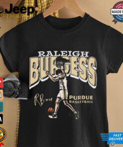 Official Raleigh Burgess Illustrated Purdue Boilermakers Basketball Signature t shirt