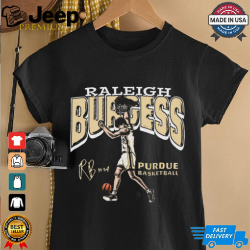 Official Raleigh Burgess Illustrated Purdue Boilermakers Basketball Signature t shirt