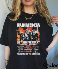 Official Rammstein 30th Anniversary 1994 2024 Thank You For The Memories Signature Unisex T Shirt