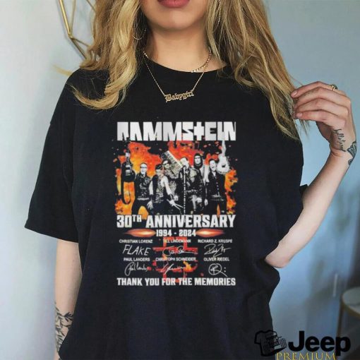 Official Rammstein 30th Anniversary 1994 2024 Thank You For The Memories Signature Unisex T Shirt