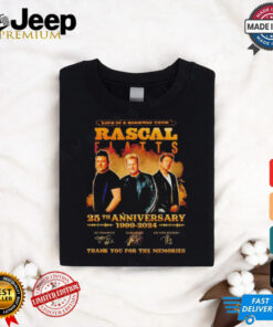 Official Rascal Flatts 25th Anniversary 1999 2024 Life Is A Highway Tour T Shirt