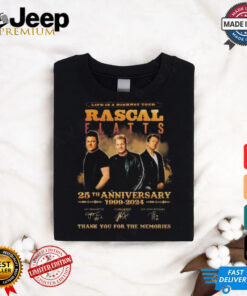 Official Rascal Flatts 25th Anniversary 1999 2024 Life Is A Highway Tour Thank You For The Memories Signatures Shirt