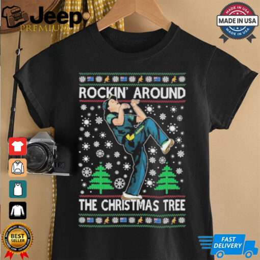 Official Reakdancer Raygun Rocking Around The Christmas Tree Ugly Christmas T Shirt