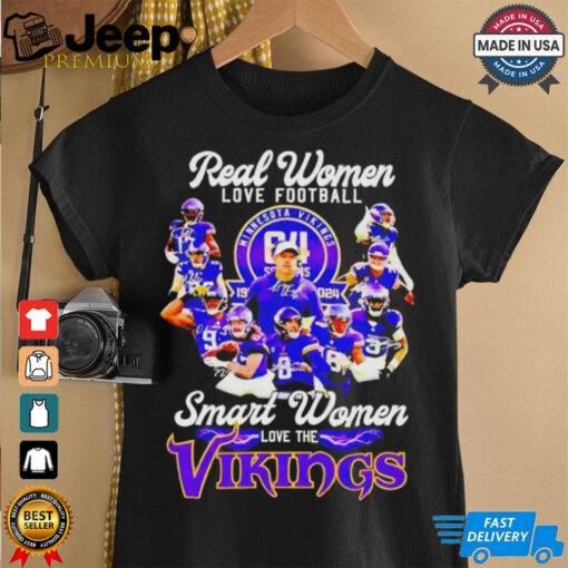 Official Real women love Football smart women love the Minnesota vikings team players T shirt