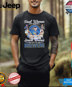 Official Real women love baseball smart women love the Milwaukee Brewers 2024 season players signatures shirt