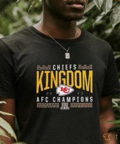 Official Red Kansas City Chiefs 2023 AFC champions hometown not done shirt