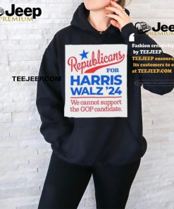 Official Republicans For Harris Walz, We Can’t Support The GOP Candidate Shirt