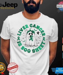 Official Retro groovy liver cancer is boo sheet ghost green ribbon T shirt