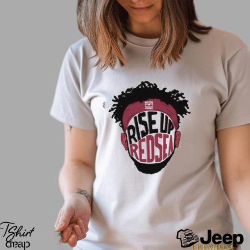 Official Rise Up Red Sea Face Logo T shirt