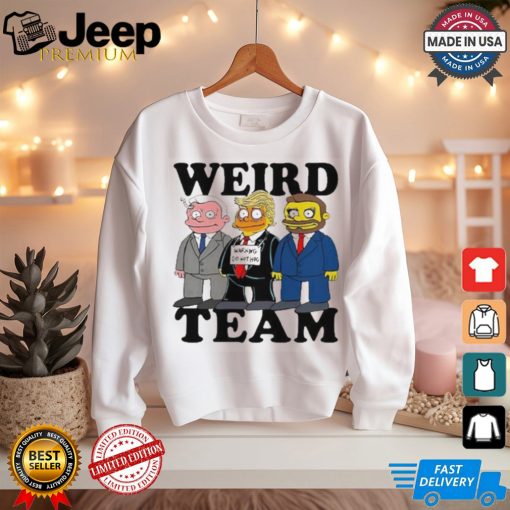 Official Rob Israel Artwork Weird Team Warning Do Nothing t shirt