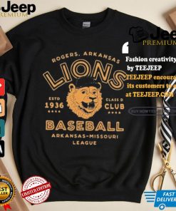 Official Rogers lions arKansas vintage defunct baseball teams T shirt