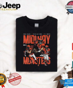 Official Rome Odunze Caleb Williams D.J. Moore Chicago Bears Midway Monsters Graphic t shirt