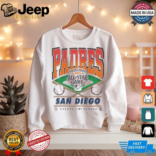 Official San Diego Padres White Straight Shot 47 Franklin Fashion Shirt