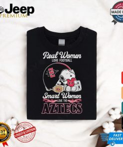 Official San Diego State Aztecs x Snoopy Real Women Love Football Smart Women Helmet 2024 Shirt