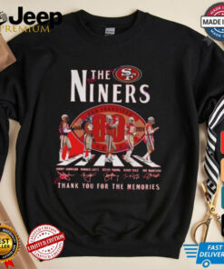 Official San Francisco 49ers 80th Anniversary Thank You For The Memories Signatures Shirt