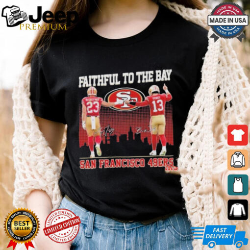 Official San Francisco 49ers Faithful To The Bay 2024 McCaffrey And Purdy T Shirt