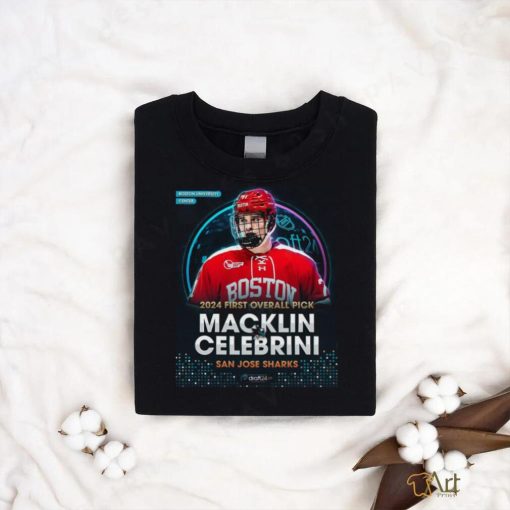 Official San Jose Sharks Select Forward Macklin Celebrini With The First Overall Selection In The NHL Draft 2024 Vintage T Shirt