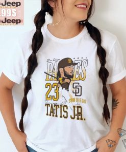 Official San diego padres fernando tatis jr. new era white caricature T shirt