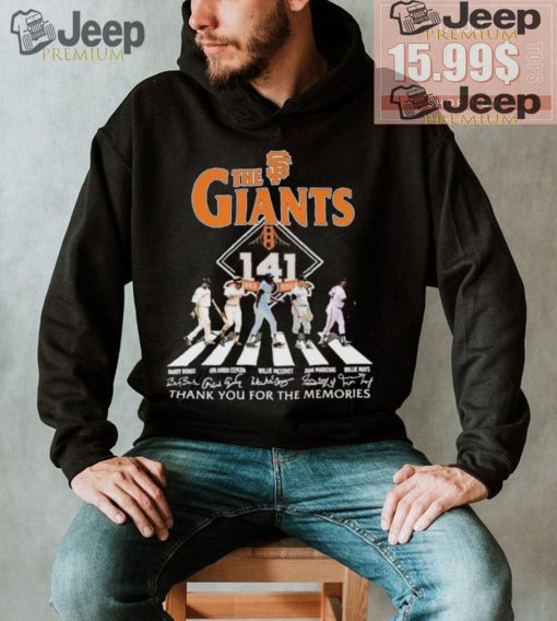 Official San francisco giants the legends of the giants thank you fan signatures 2024 shirt