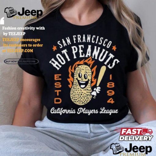 Official San francisco hot Peanuts California vintage defunct baseball teams T shirt