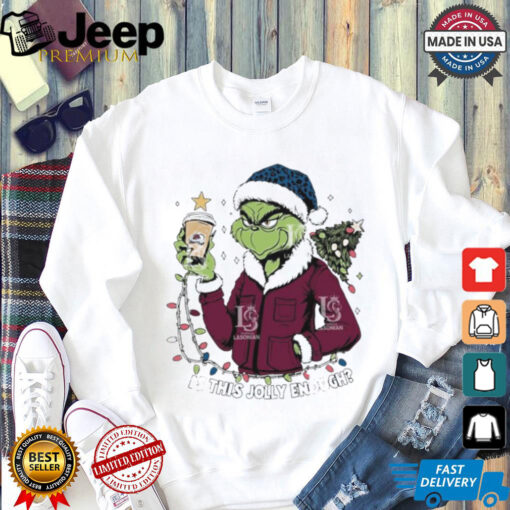 Official Santa Grinch Colorado Avalanche Is This jolly Enough Merry Christmas shirt