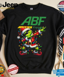 Official Santa Grinch Dabbing ABF Freight Merry Christmas Light Shirt