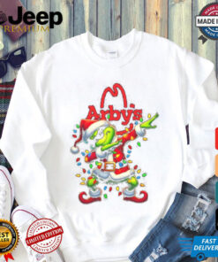 Official Santa Grinch Dabbing Arby’s Merry Christmas Light Shirt