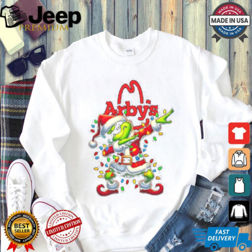 Official Santa Grinch Dabbing Arby’s Merry Christmas Light Shirt