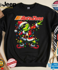 Official Santa Grinch Dabbing AutoZone Merry Christmas Light Shirt