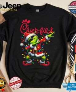 Official Santa Grinch Dabbing Chick fil A Merry Christmas Light Shirt