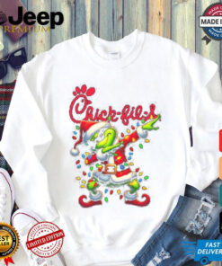 Official Santa Grinch Dabbing Chick fil A Merry Christmas Light Shirt