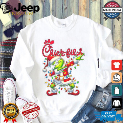 Official Santa Grinch Dabbing Chick fil A Merry Christmas Light Shirt