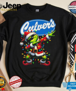 Official Santa Grinch Dabbing Culver’s Merry Christmas Light Shirt