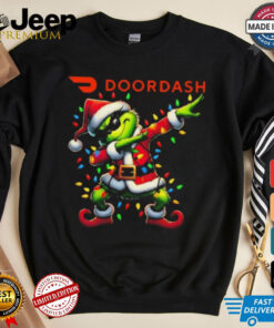 Official Santa Grinch Dabbing DoorDash Merry Christmas Light Shirt