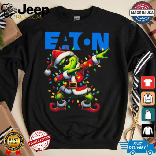 Official Santa Grinch Dabbing Eaton Merry Christmas Light Shirt