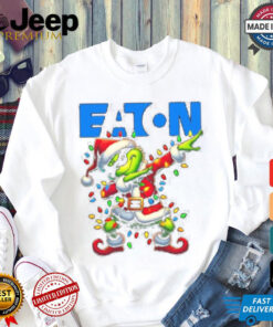 Official Santa Grinch Dabbing Eaton Merry Christmas Light Shirt