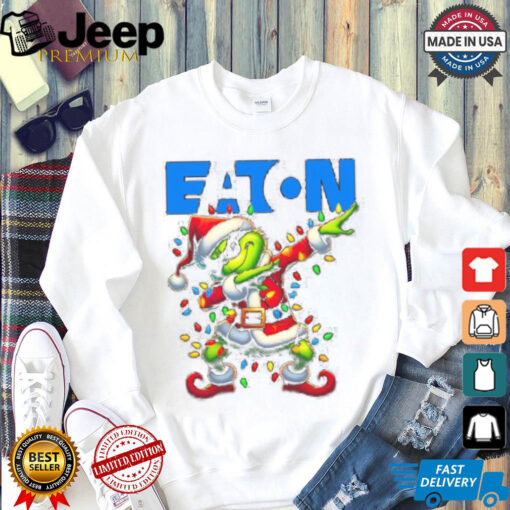 Official Santa Grinch Dabbing Eaton Merry Christmas Light Shirt