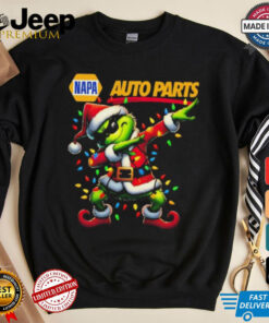 Official Santa Grinch Dabbing NAPA Auto Parts Merry Christmas Light Shirt