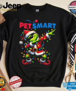 Official Santa Grinch Dabbing PetSmart Merry Christmas Light Shirt