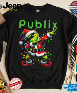 Official Santa Grinch Dabbing Publix Merry Christmas Light Shirt