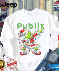 Official Santa Grinch Dabbing Publix Merry Christmas Light Shirt