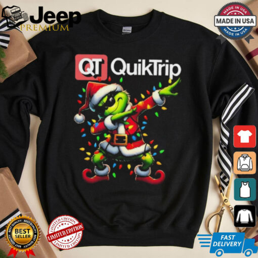 Official Santa Grinch Dabbing QuikTrip Merry Christmas Light Shirt